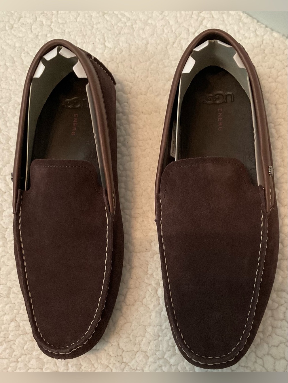 UGG Men’s Dark Brown Suede Slip-On Loafers